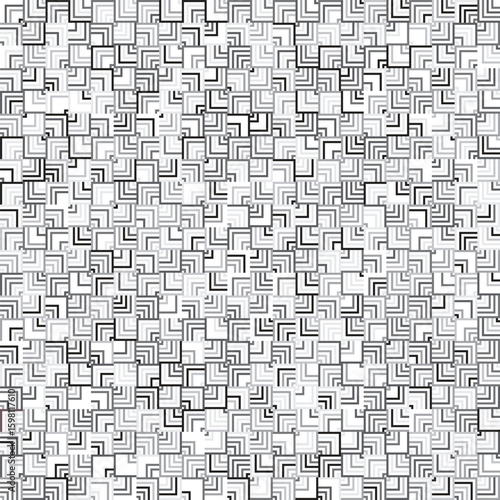 Intricate Geometric Maze Pattern in Black and White