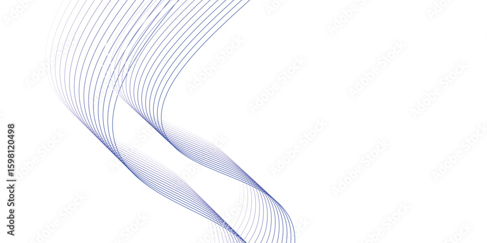 Fototapeta premium modern banner background.blue waves lines. vector modern texture concept