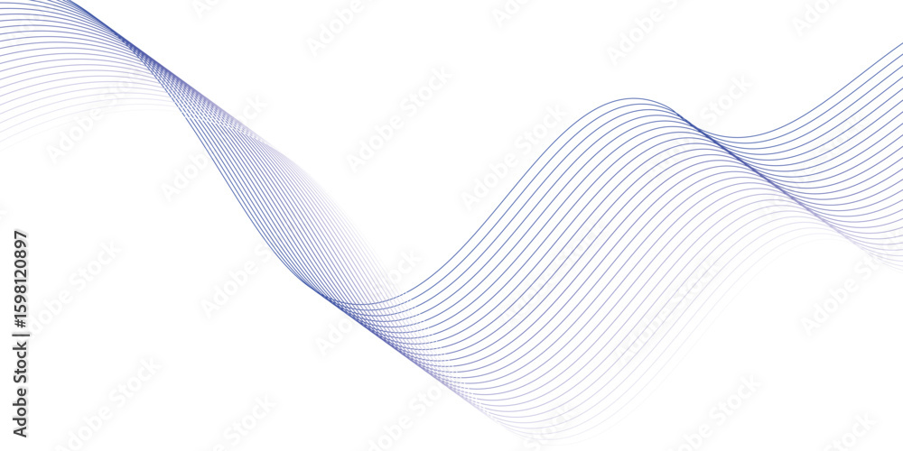 Fototapeta premium modern banner background.blue waves lines. vector modern texture concept