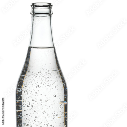 Wallpaper Mural Close-up illustration of a bottle of sparkling water on black background Torontodigital.ca