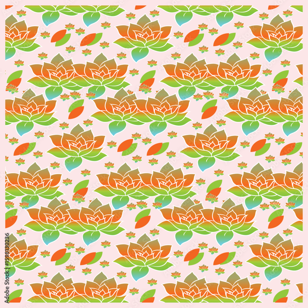 Fototapeta premium Seamless flower vector pattern design