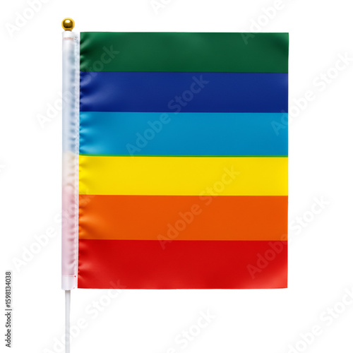 Illustration of a Colorful Seven-Color Flag on Black Background Free Download Illustration of a Colorful Seven-Color Flag on Black Background - GFXLoad