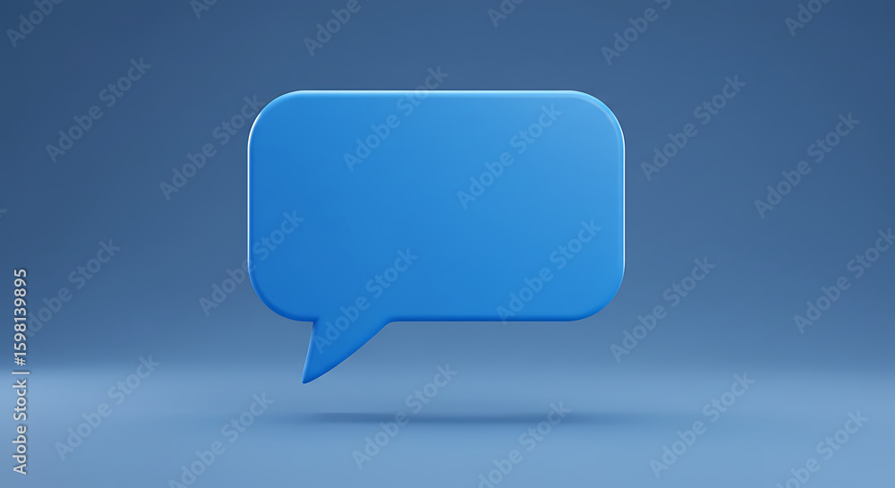 3d render of a single blue speech bubble on a blue background 3d render of a single blue speech bubble on a blue background