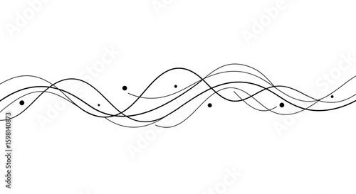Elegant flowing line art with abstract wave patterns