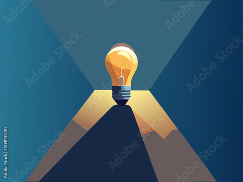 Turned Off Light Bulb as Rejected Idea Symbol
