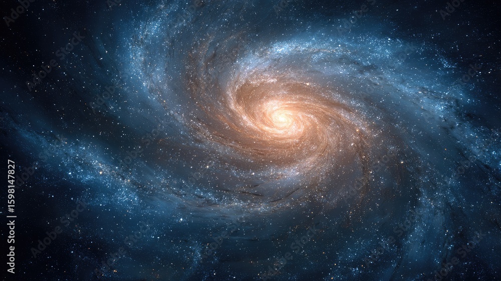 Obraz premium Spiral galaxy in deep space