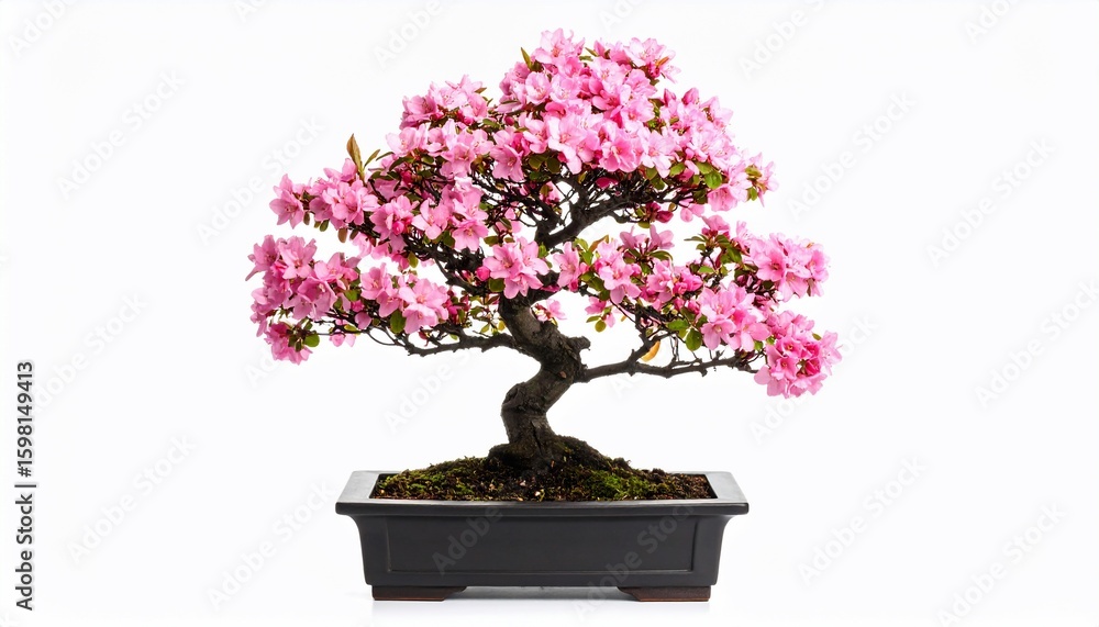 Naklejka premium Blooming Bonsai: A Pink Paradise