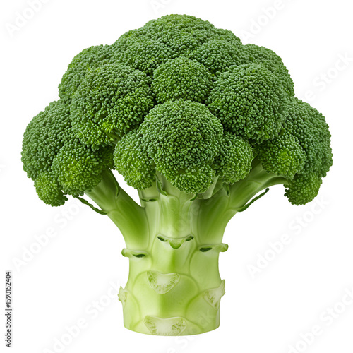 Isolated Broccoli on Black Background