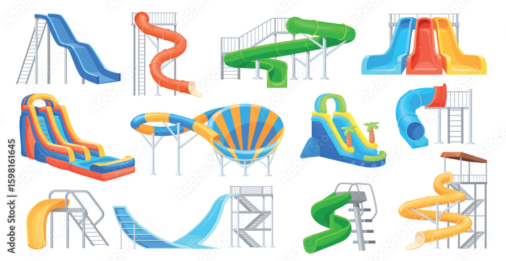 Ταπετσαρία Aquapark water slides