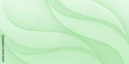 Luxury abstract texture green white background with soft and beautiful waves. eps10 vector