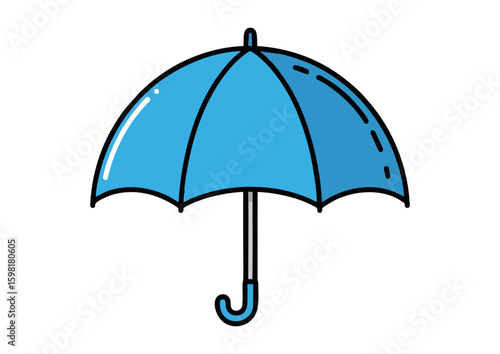 Blue umbrella illustration V