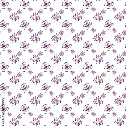 Seamless Pattern of Elegant Floral Designs in Subtle Warm Colors