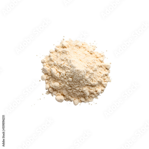 Isolated Photo Powder Pile on Black Background