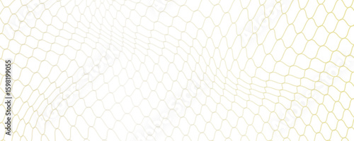 Mesh texture for fishing nets gold color gradient. Seamless pattern for sportswear or soccer goal, volleyball net, basketball hoop.