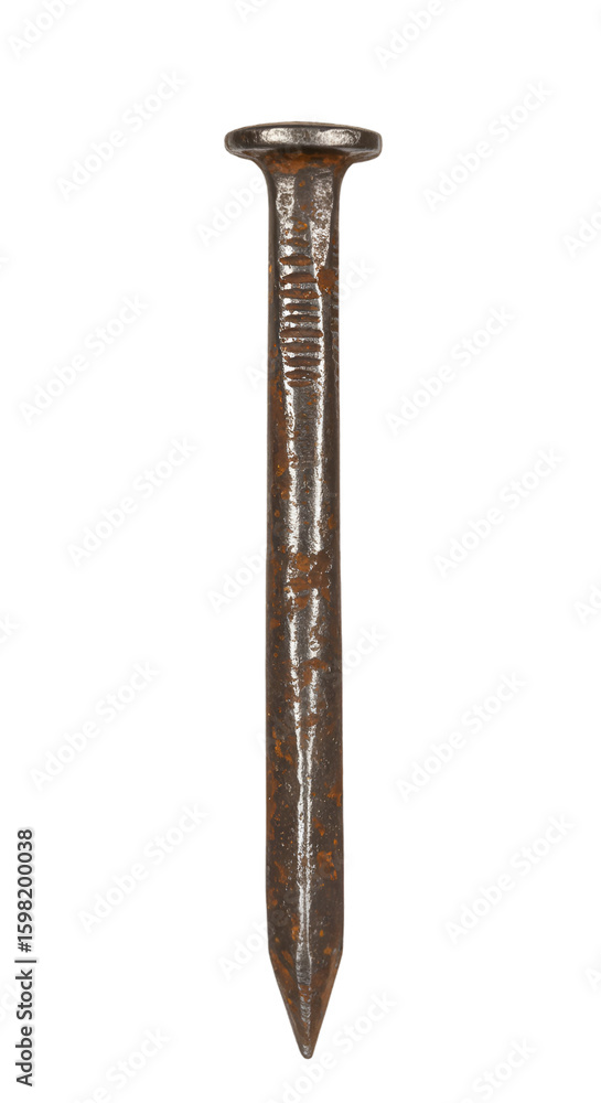Isolated Photo Rusty Nail on Black Background Isolated Photo Rusty Nail on Black Background