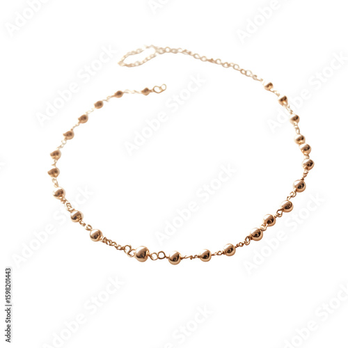 Wallpaper Mural Elegant Anklet with Shimmering Beads Isolated on White Background Torontodigital.ca
