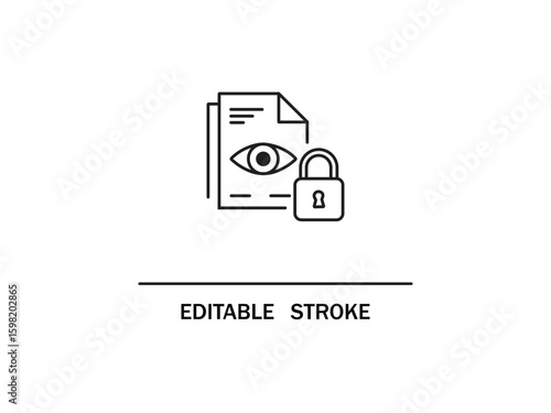 Secure data in a folder with fingerprint access and padlock for privacy and confidentiality