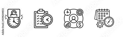 Time Management & Productivity: Planning & Scheduling Icons