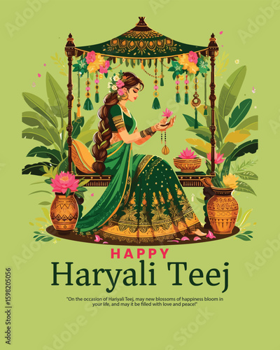 Hariyali Teej celebrates love, devotion, and greenery with joy and traditional rituals.