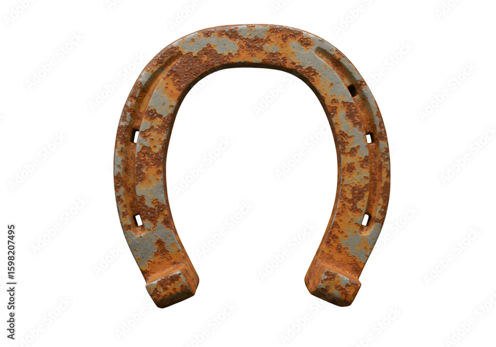 Isolated Rusty Horseshoe On Transparent Background Isolated Rusty Horseshoe On Transparent Background