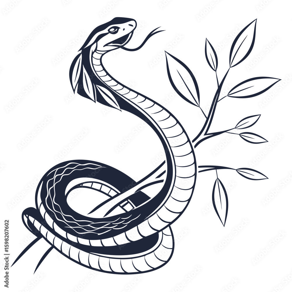 Fototapeta premium Corn Snake Vector Illustration – cute Vector art design