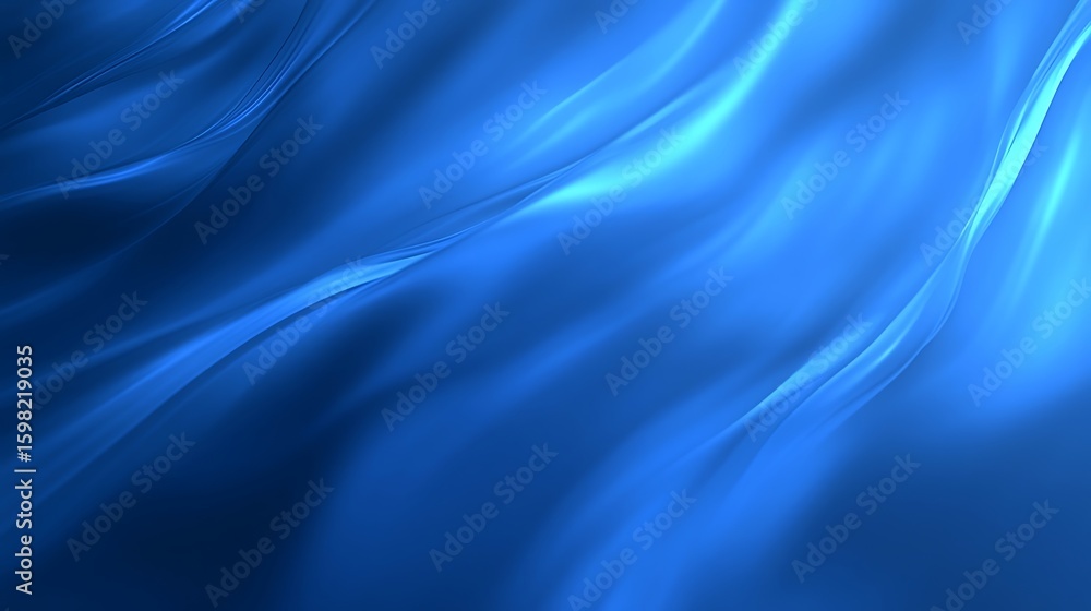 Obraz premium Abstract Blue Background Featuring Soft Flowing Waves and a Serene Effect