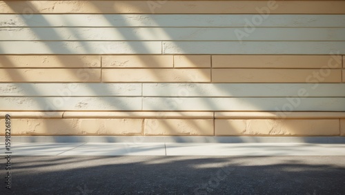 Wallpaper Mural Brick wall with shadows, texture, and horizontal lines. Torontodigital.ca