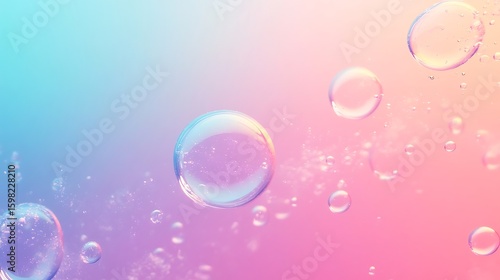 Wallpaper Mural Floating Soap Bubbles Macro with Gradient Background for Abstract Art Torontodigital.ca