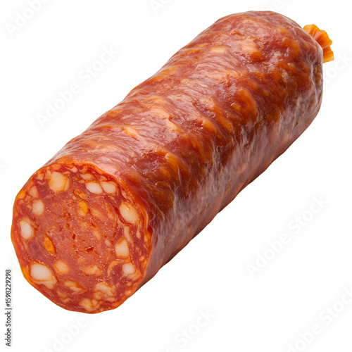 Photorealistic Salami on Transparent Background