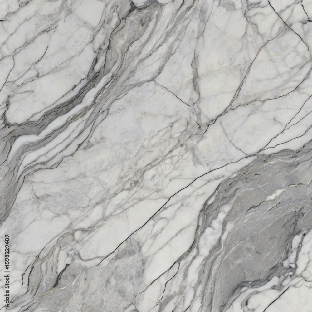 Fototapeta premium AI-generated white marble texture, no people or property