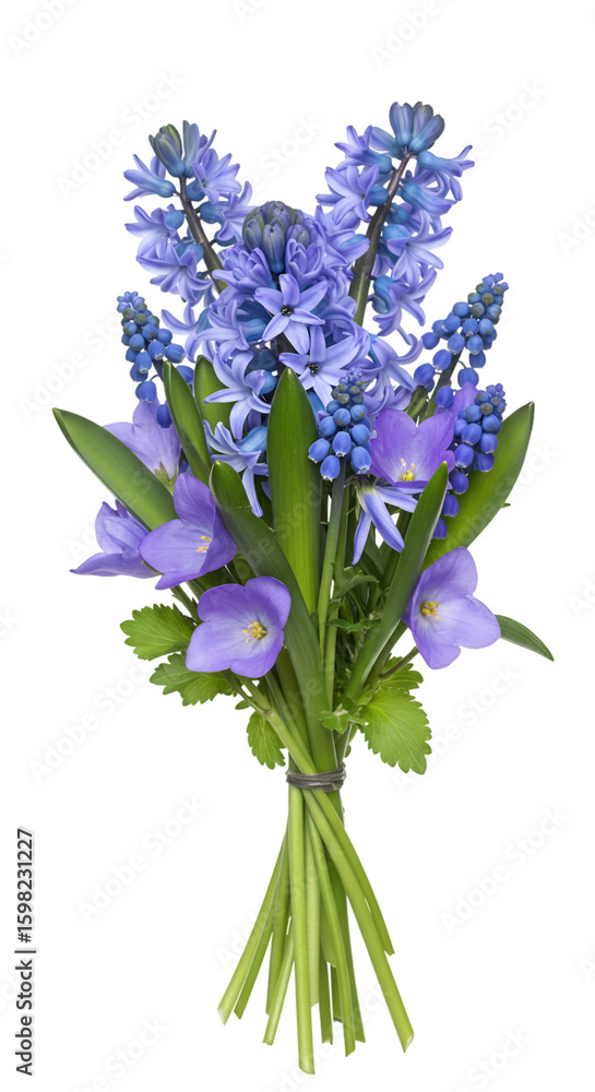 Fototapeta premium Isolated Spring Flower Bouquet on Transparent Background