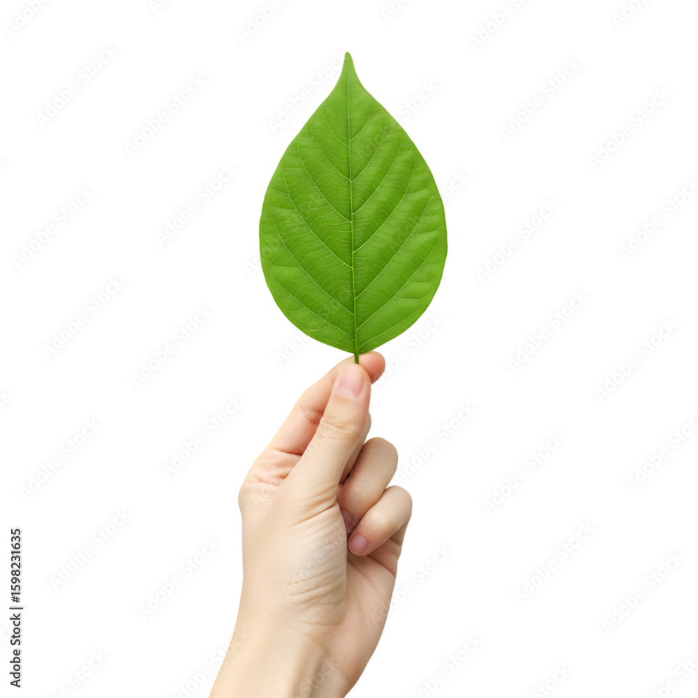 Photo of Hand Holding a Bright Green Leaf on Black Photo of Hand Holding a Bright Green Leaf on Black