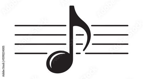Musical Note Rests on Staff Lines A Simple Representation of Music Theory and Notation for Beginners to Understand Rhythms
