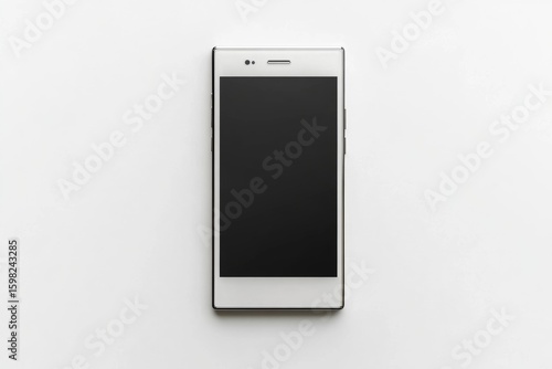 A minimalistic smartphone mockup with a blank screen