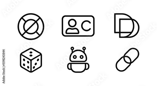 Technology, gaming line icon set. futuristic, digital collection in linear style
