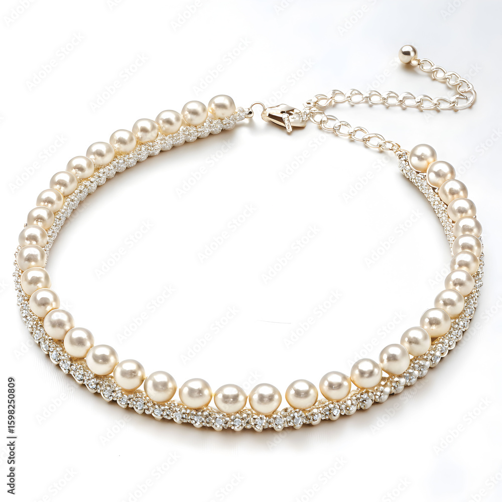 Elegant and trendy pearl choker necklace designed for girls, Elegant and trendy pearl choker necklace designed for girls,