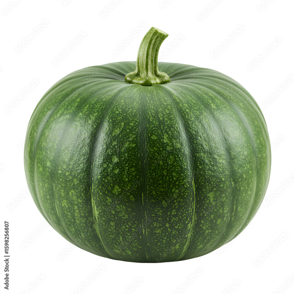 Realistic Green Pumpkin Isolated on Transparent Background Realistic Green Pumpkin Isolated on Transparent Background