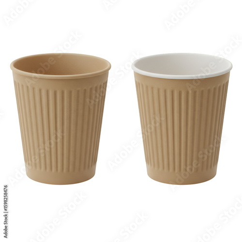 Wallpaper Mural Two Realistic 3D Disposable Coffee Cups on White Background Torontodigital.ca
