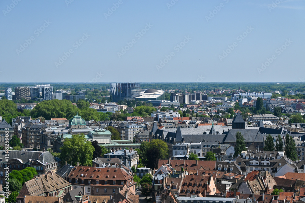Obraz premium Blick vom Straßburger Münster-Turm