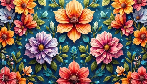 Intricate floral design, repeating seamlessly across a surface , leaf, spiral