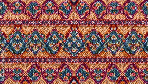 Simple geometric textile pattern, repeating design, subtle, shape, textile