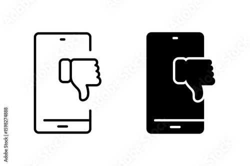 Phone and dislike icon