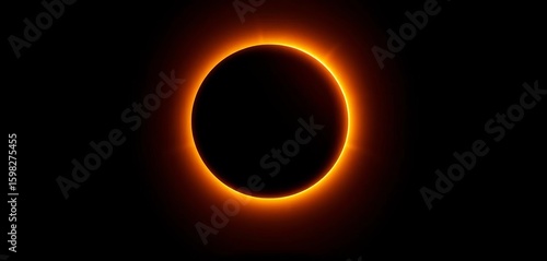 Vector illustration of a partial solar eclipse, sun partially obscured by the moon,   image,  celestial