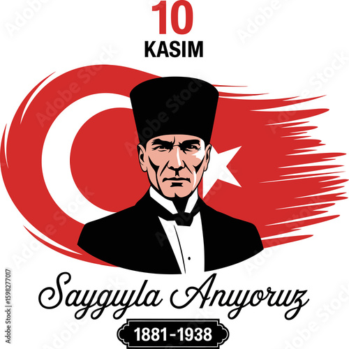 10 Kasım Atatürk Memorial Design.