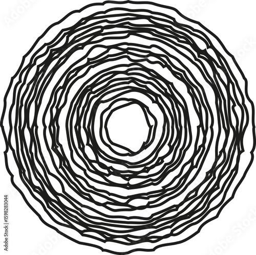 A design with multiple nested circular rings, each ring slightly smaller than the last, creating a layered effect.