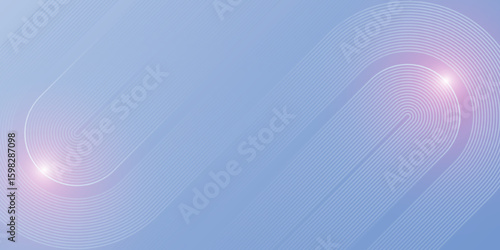 Abstract blue light elegant background with thin line round elements. White-blue gradient technology background. Digital tech cover. Suit for cover, poster, banner, brochure, header, website
