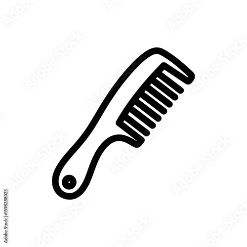 Personal hygiene comb icon for grooming and hair care