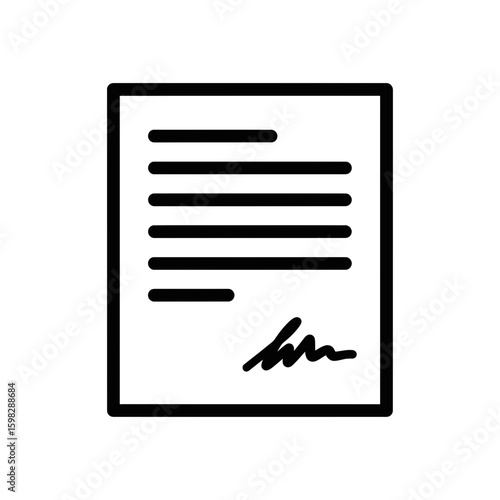 Pharmaceutical research document icon with signature