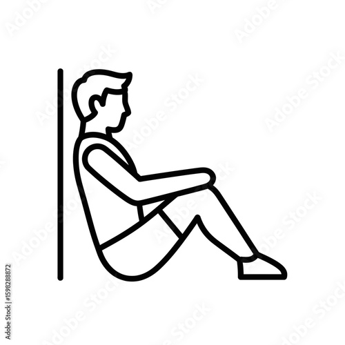 Person performing physical therapy exercise against a wall
