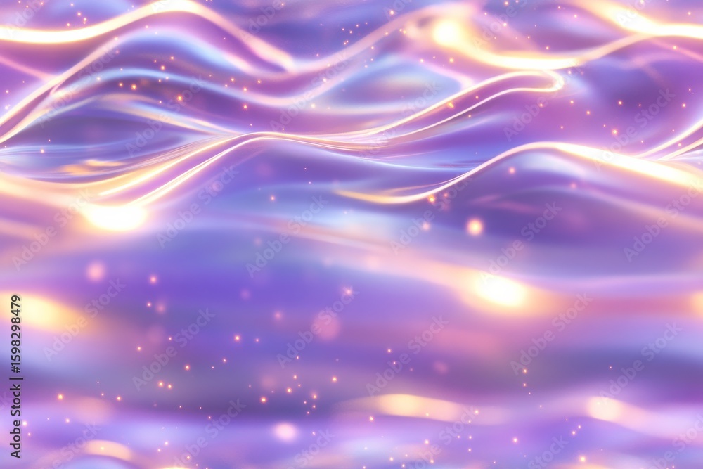 Fototapeta premium Cosmic seamless patterns with photorealistic abstract waves and light